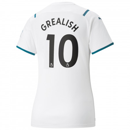 Billiga Fotbollströjor Manchester City Jack Grealish 10 Dam Borta tröja 2021/22 Kortärmad 